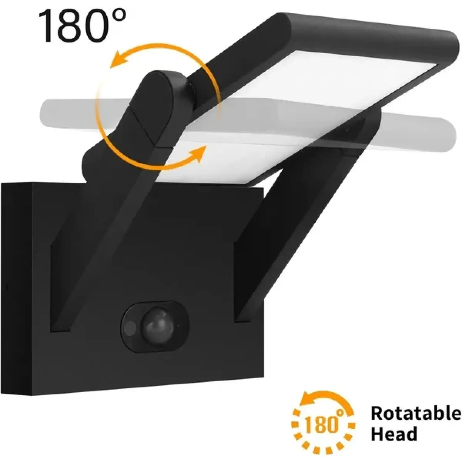 Solar Wall Mount Lights with Waterproof & Motion Sensor for Porch & Garden - Black - Outdoor Wall Lights