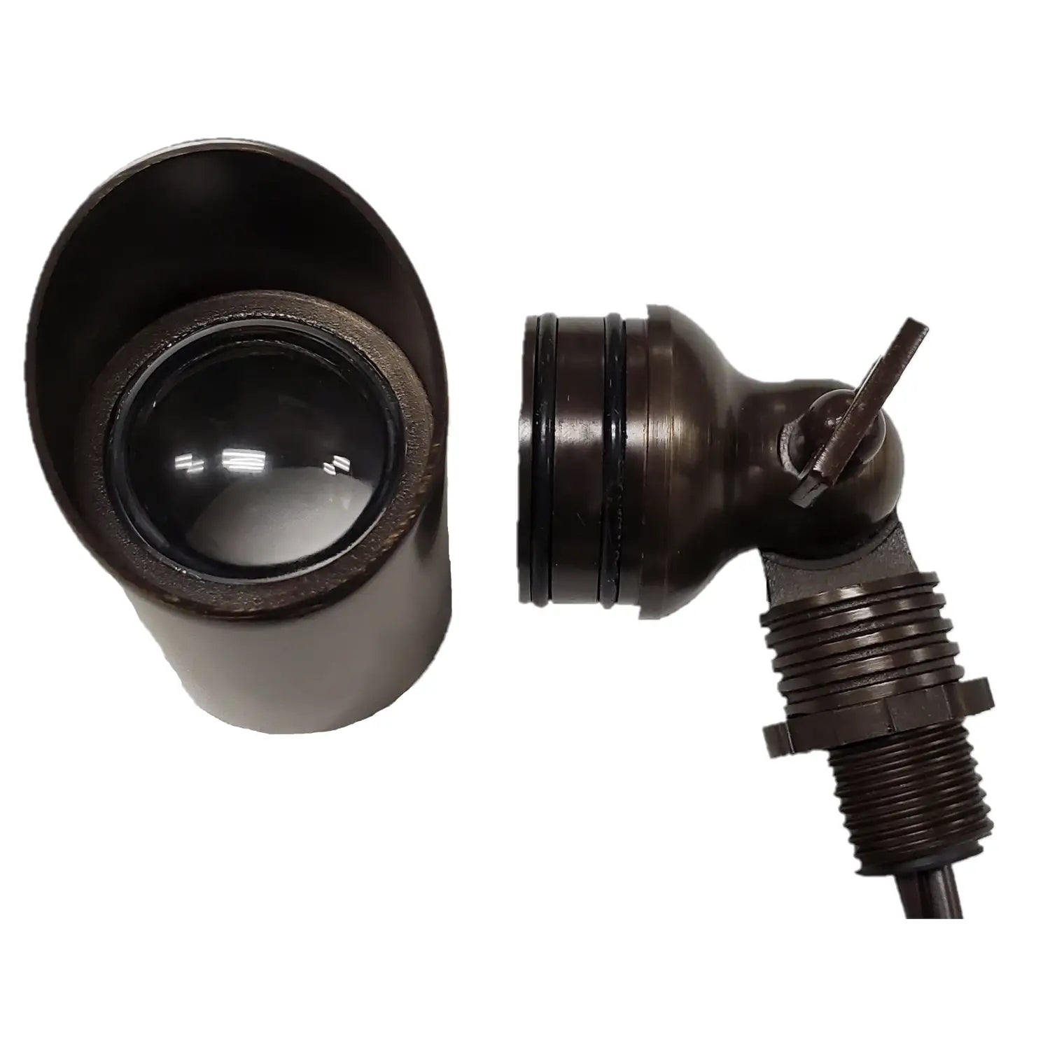 Solid Brass Adjustable Spot Light With Removable Angled Shroud Body