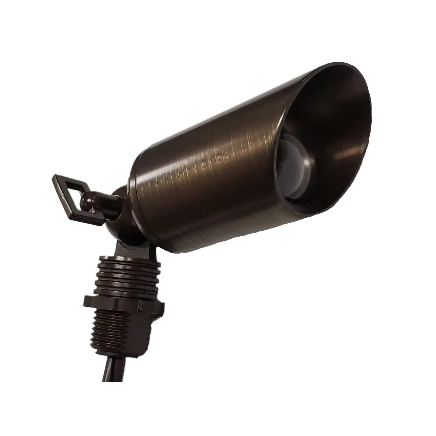 Solid Brass Adjustable Spot Light With Removable Angled Shroud Body