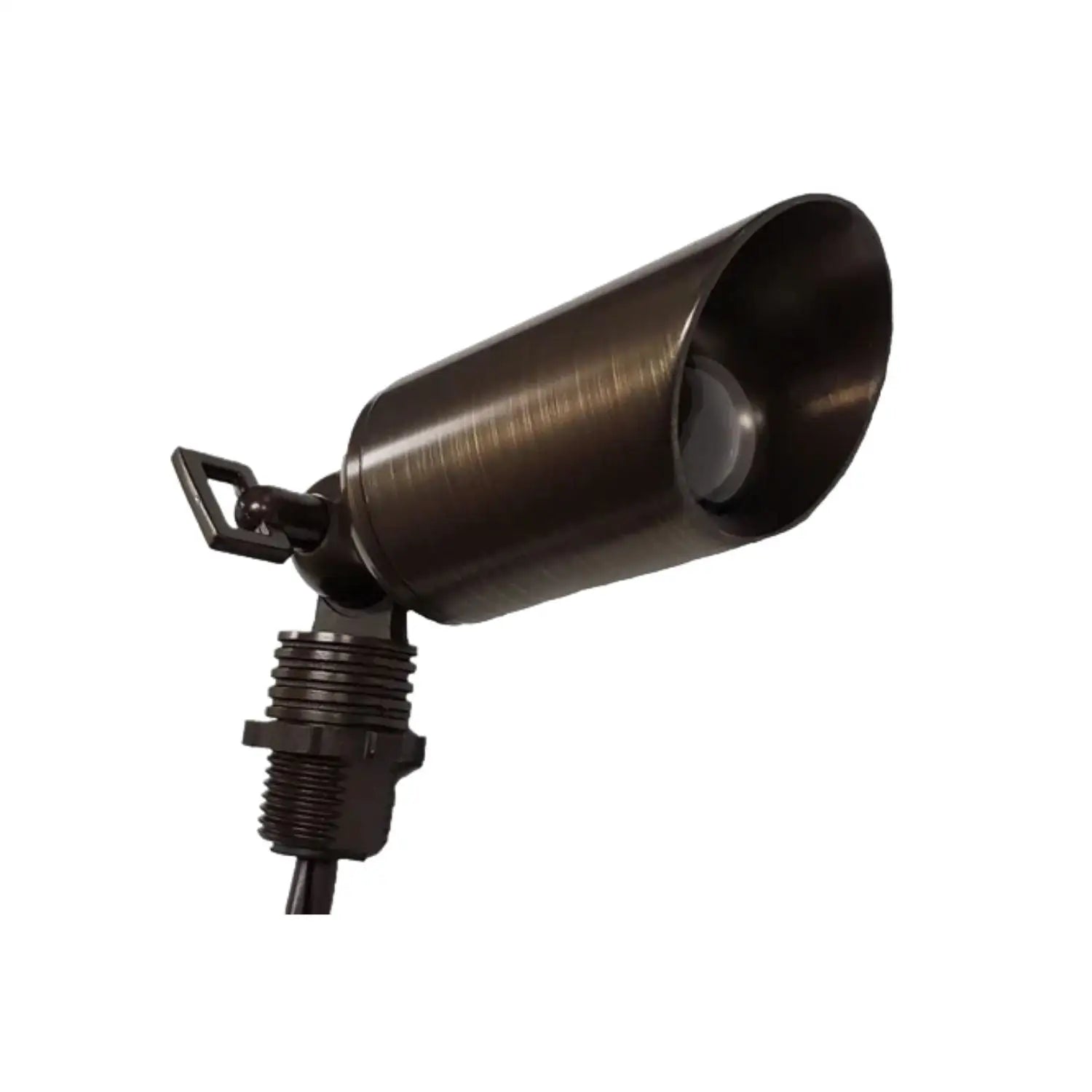 Solid Brass Adjustable Spot Light With Removable Angled Shroud Body