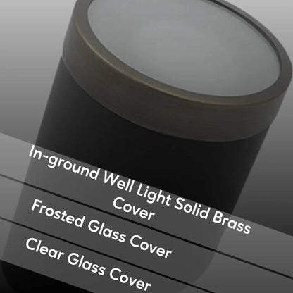 Solid Brass Flat PAR36 In-ground Well Light Cover Kit - Flat / Oil Rubbed Bronze - Well Light
