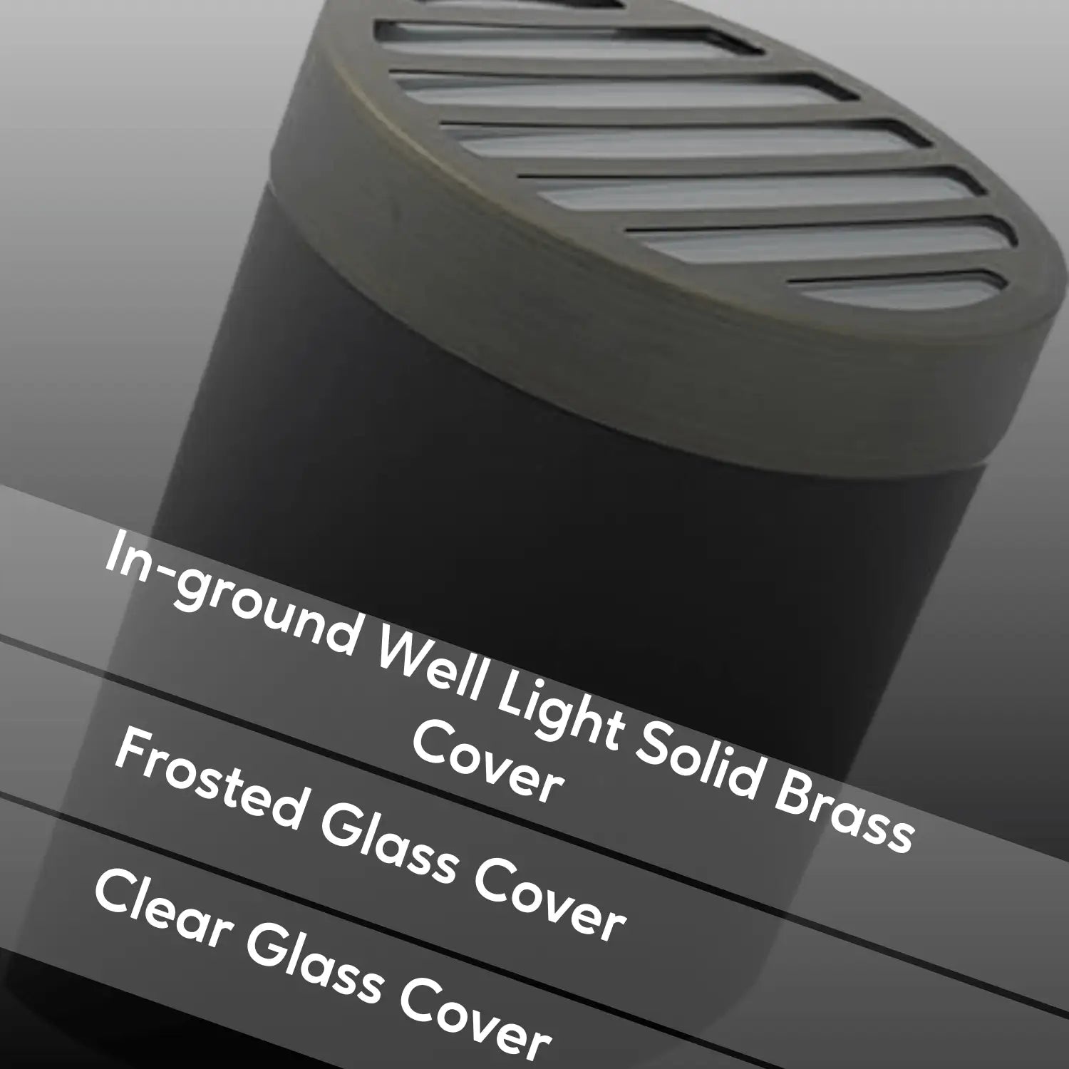 Solid Brass Louvered PAR36 In-ground Well Light Cover Kit - Louvered / Oil Rubbed Bronze - Well Light