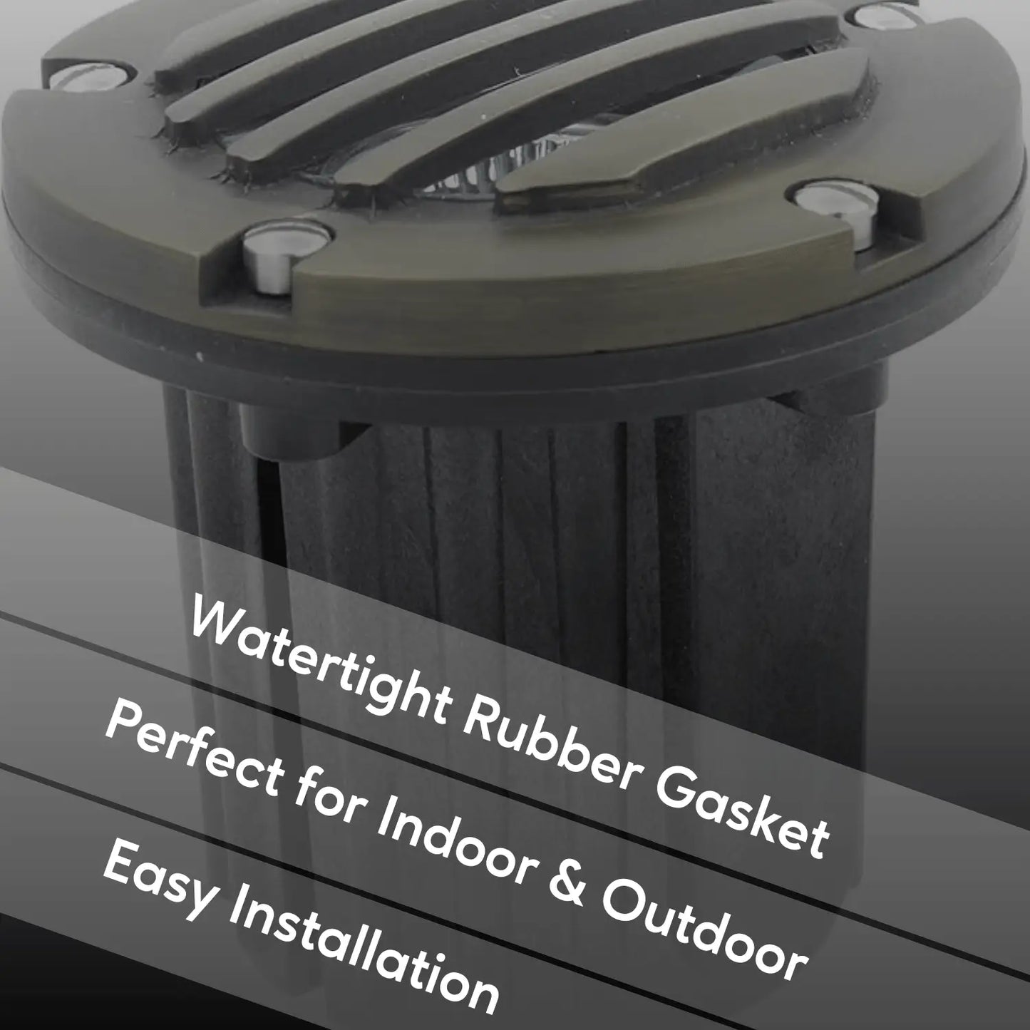 Solid Brass MR16 In-Ground Light Well Cover Kit - Louver / Oil Rubbed Bronze - Well Light