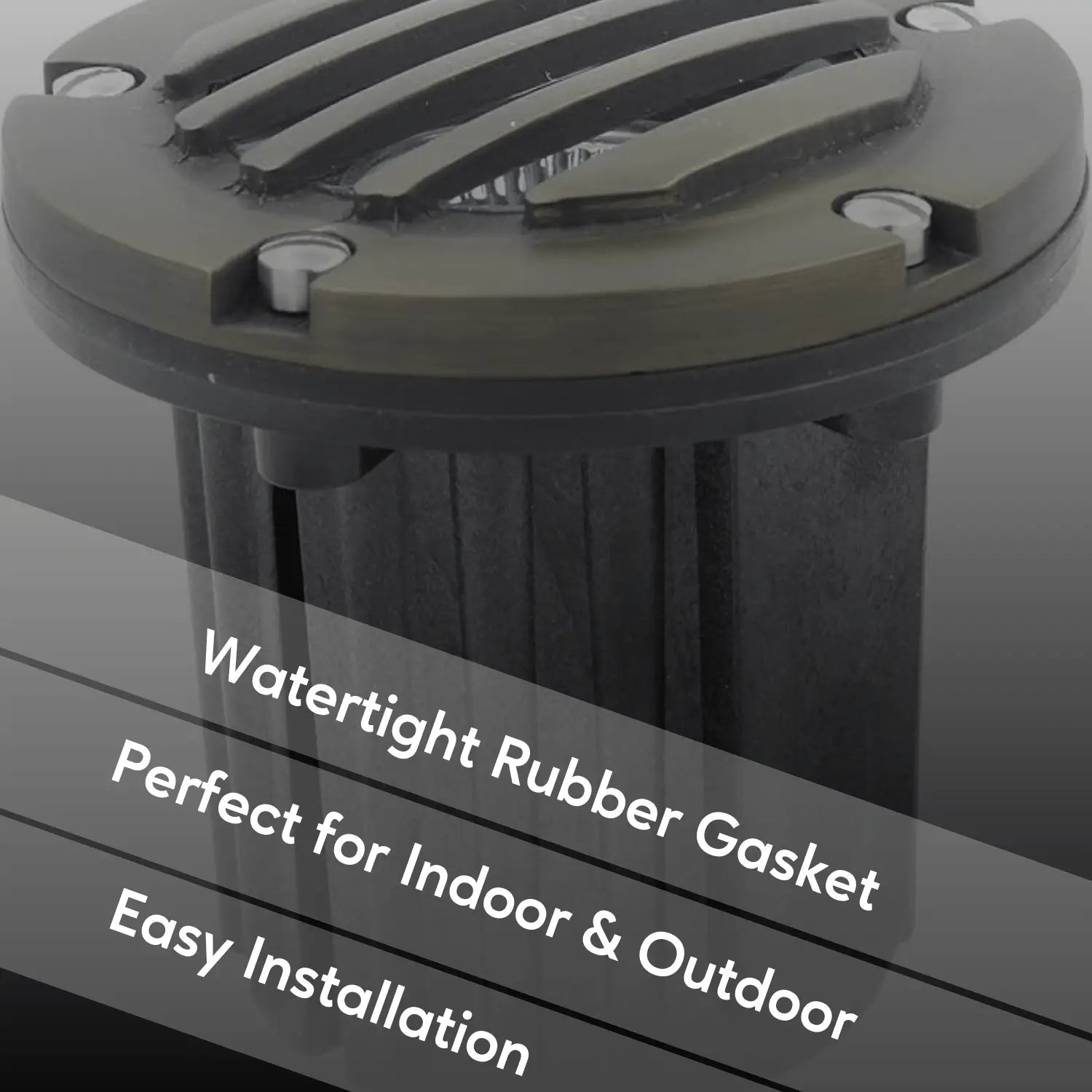 Solid Brass MR16 In-Ground Light Well Cover Kit - Louver / Oil Rubbed Bronze - Well Light