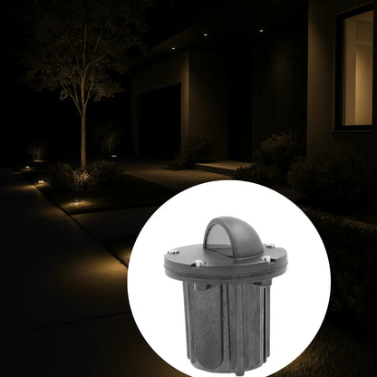 Solid Brass MR16 In-ground Well Light Cover Kit - Half Moon / Oil Rubbed Bronze - Well Light