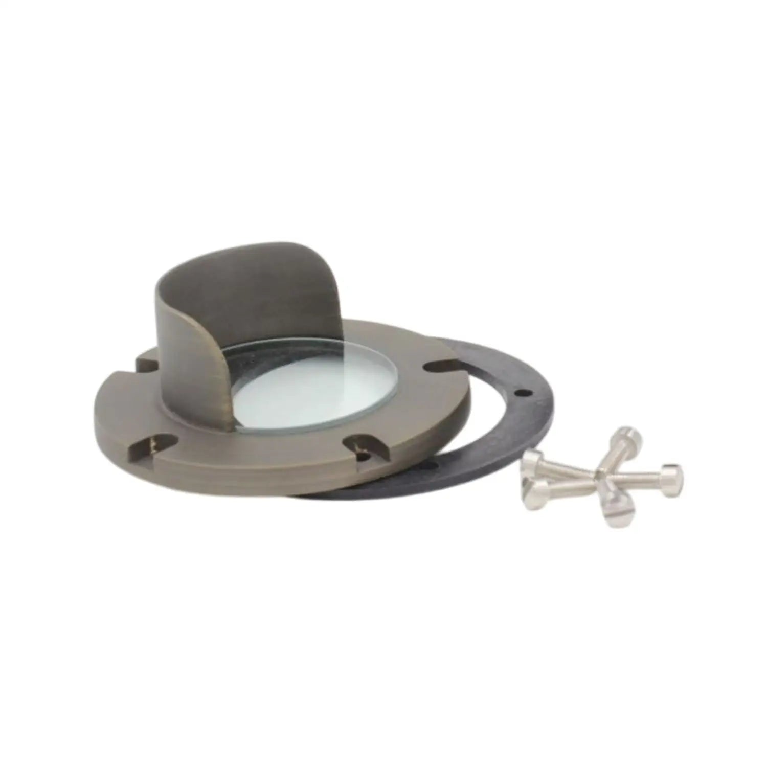 Solid Brass MR16 In-ground Well Light Cover Kit - Hood / Oil Rubbed Bronze - Well Light