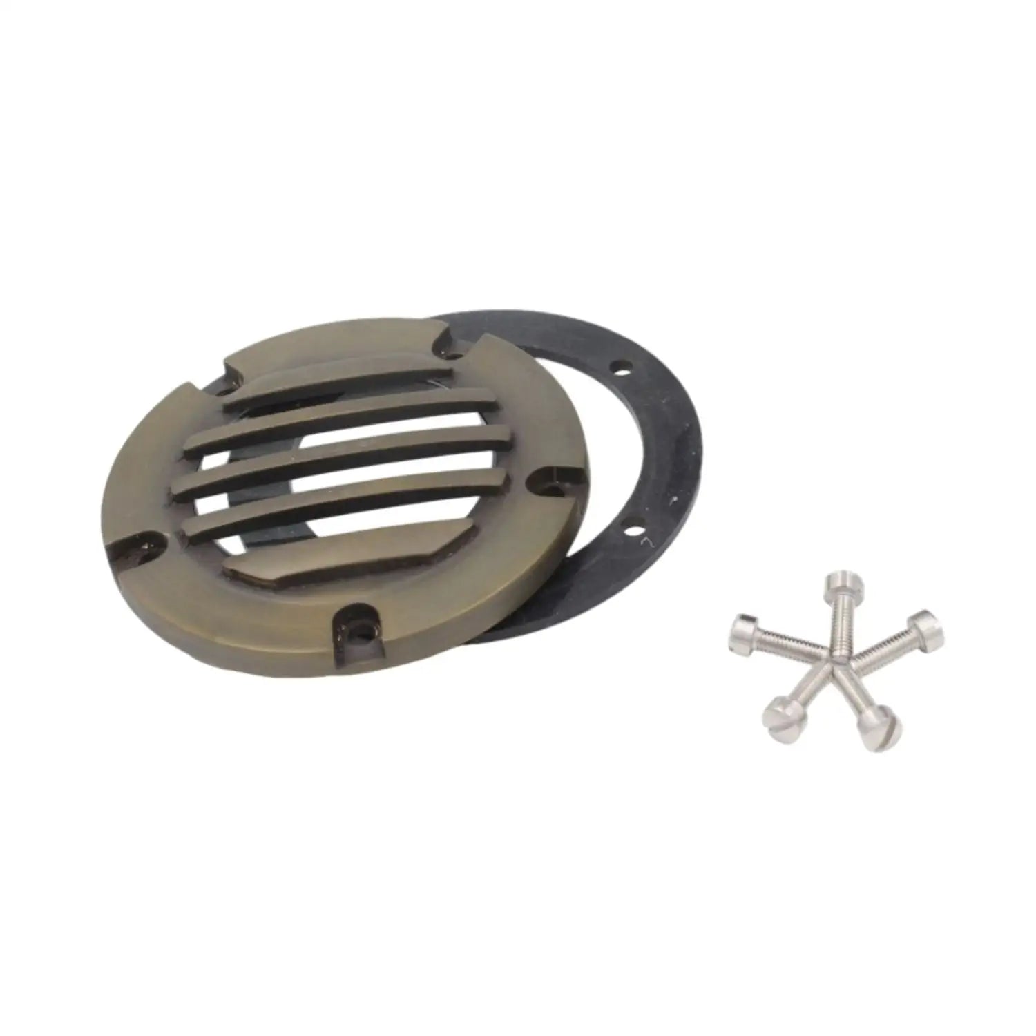 Solid Brass MR16 In-Ground Light Well Cover Kit - Louver / Oil Rubbed Bronze - Well Light