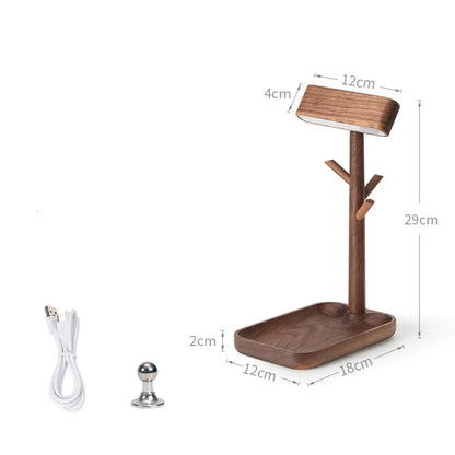 Solid Wood LED Desk Lamp with Natural Warm Finish - Deck Light