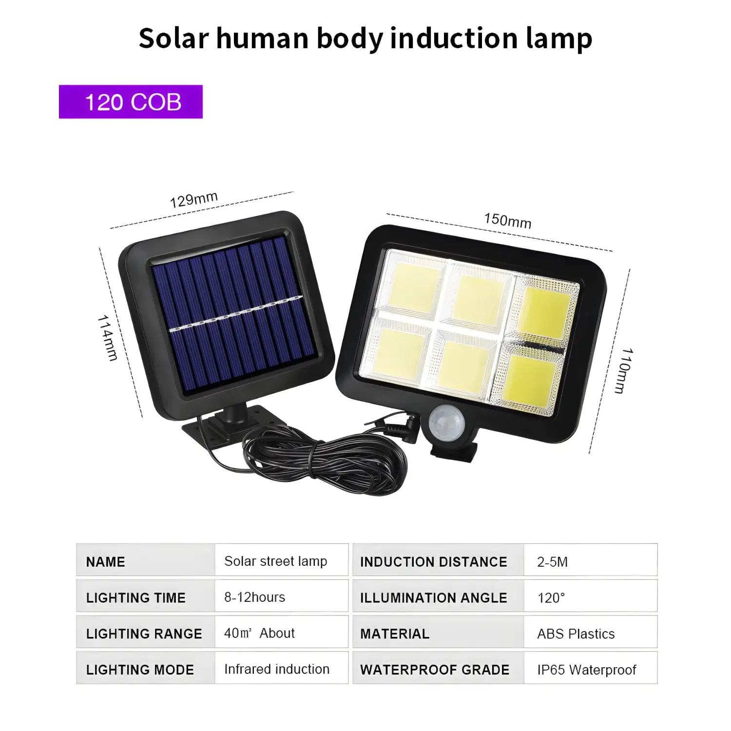 Split LED Solar Wall Light with Motion Sensor & Remote for Outdoor Use - Solar Light