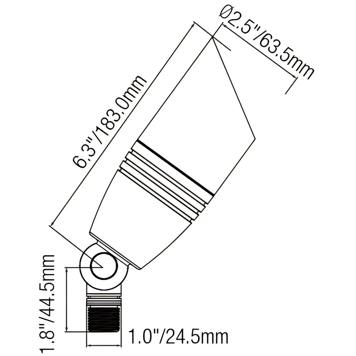 Spotlight for Outside with Integrated 2W–12W Light Perfect for Landscape - Spot Light Fixture