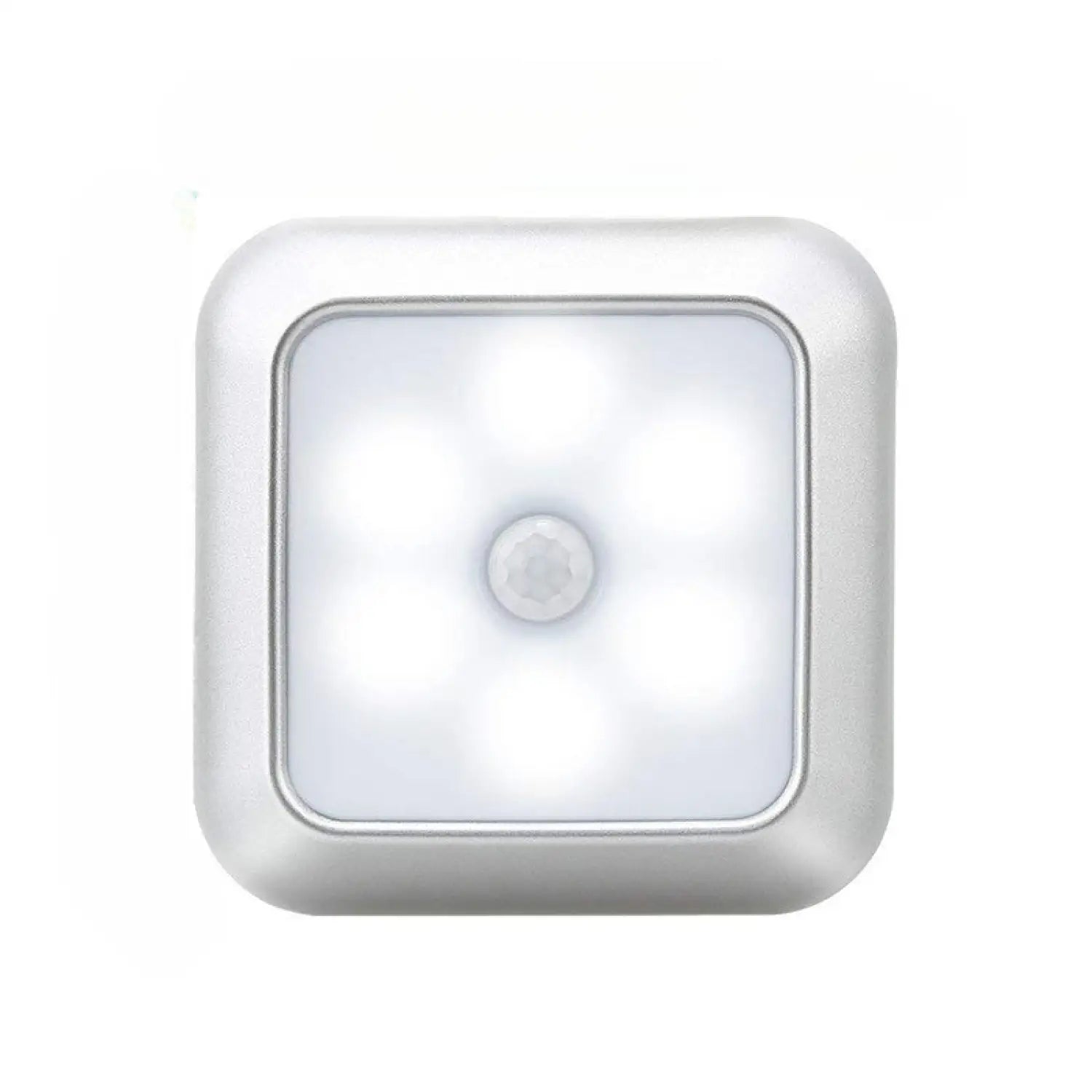 Square & PIR Motion Sensor Light with Battery 6LED for Closet Stairs and Kitchen - White / 10 PCS - 12V Hanging Light