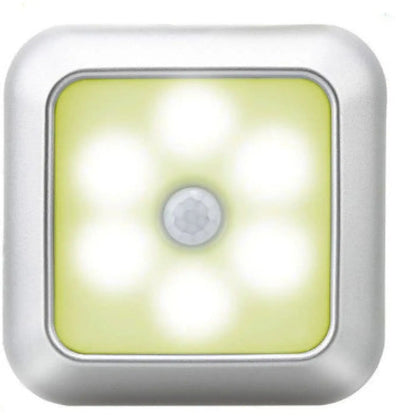 Square & PIR Motion Sensor Light with Battery 6LED for Closet Stairs and Kitchen - Yellow / 10 PCS - 12V Hanging Light
