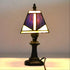 Square Tiffany Glass Tabletop Lamp - No Bulb - Table Lamp