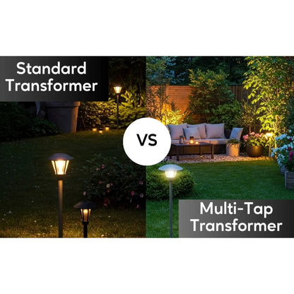 Stainless Steel Volt Transformer| 120V to Multi-Tap 12V/13V or 12V/15V AC - Landscape Lighting Transformer