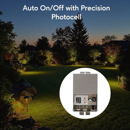 Stainless Steel Volt Transformer| 120V to Multi-Tap 12V/13V or 12V/15V AC - Landscape Lighting Transformer