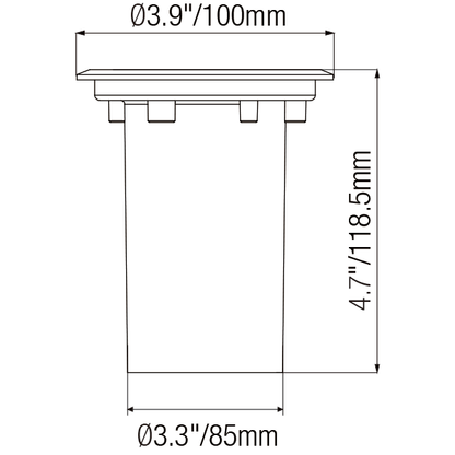 Standard MR16 In Ground Lights Made with PVC Body and Solid Brass Top - Well Light