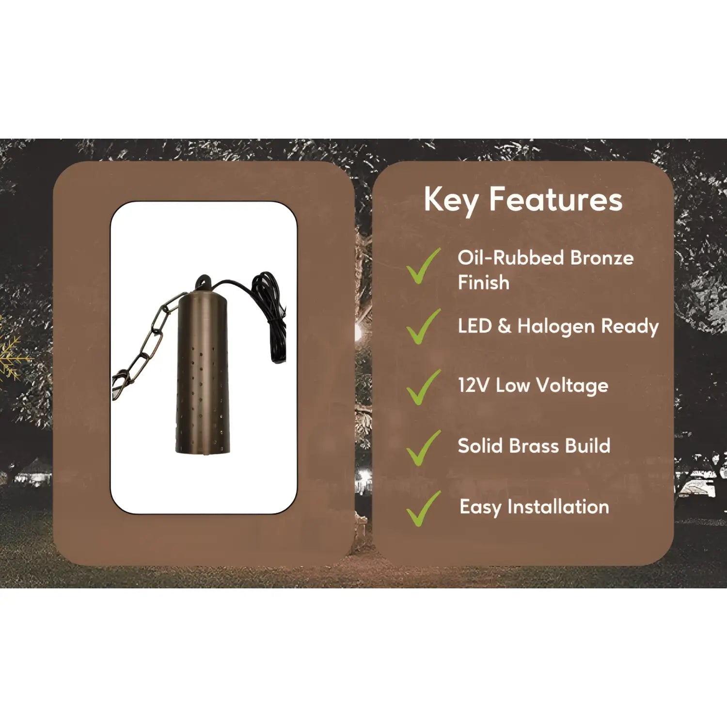 Starlight Outdoor Modern Hanging Light Fixtures - No Bulb - Light Fixture