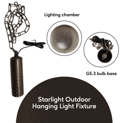 Starlight Outdoor Modern Hanging Light Fixtures - No Bulb - Light Fixture