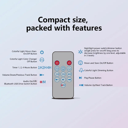 Starry Sky Light with Speaker – Bluetooth Galaxy Projector for Relaxation & Parties - portable lights