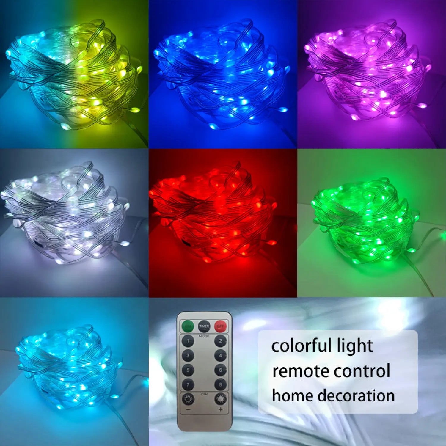 String Lights for Christmas LED Light Strings with Remote Control - Decorative Lights