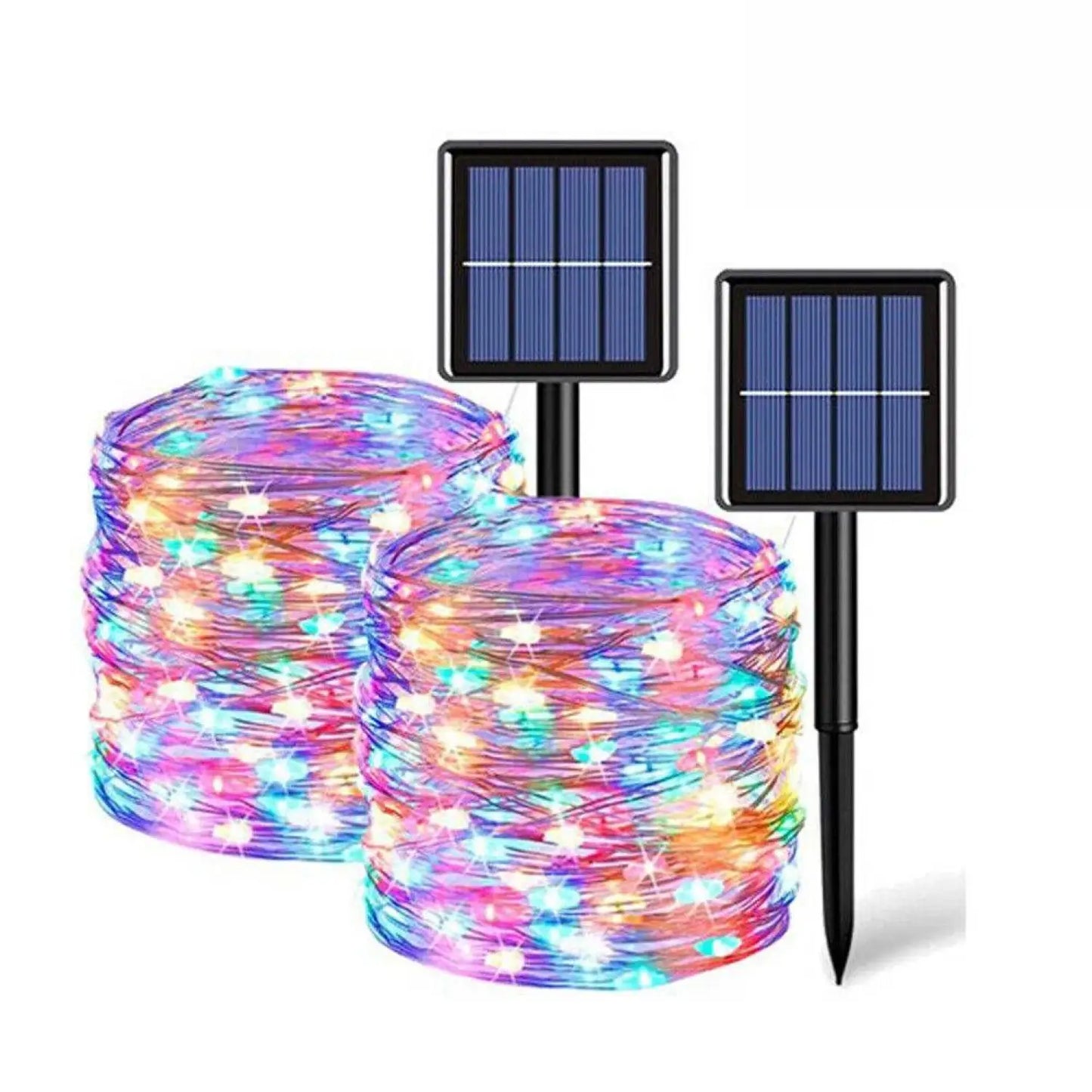 String Lights Solar Fairy 200 LED 66ft Waterproof Copper Wire - Colorful - 12V Hanging Light