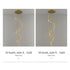 Stylish & Long Chandelier for Staircase with Compound Ring Design - Hanging Light