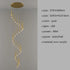 Stylish & Long Chandelier for Staircase with Compound Ring Design - Hanging Light