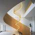 Stylish & Long Chandelier for Staircase with Compound Ring Design - Hanging Light