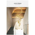 Stylish & Long Chandelier for Staircase with Compound Ring Design - Hanging Light