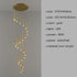 Stylish & Long Chandelier for Staircase with Compound Ring Design - Hanging Light
