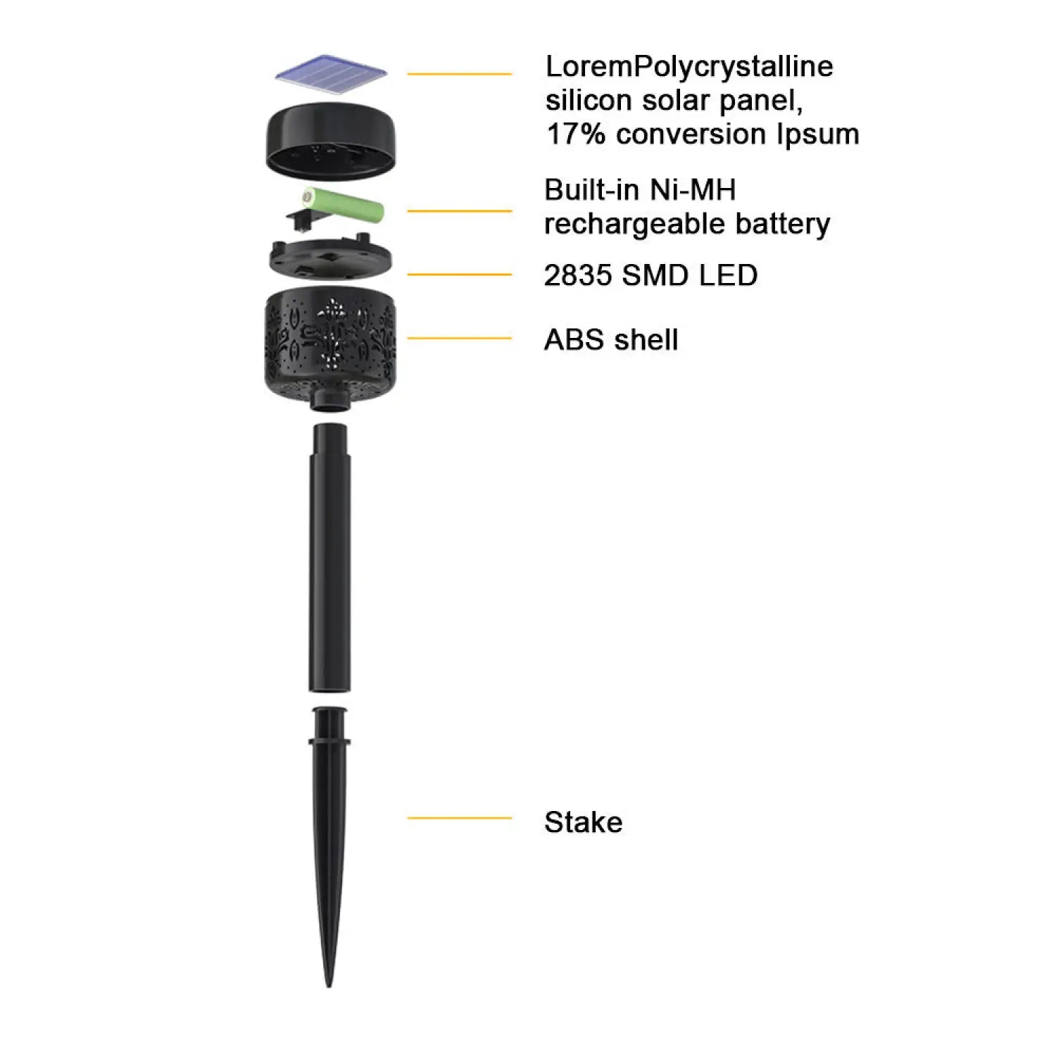 Stylish Solar Lawn Light for Garden Decoration and Lighting - Solar Lawn Lamp - Path Light Fixture
