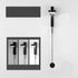 Stylish Wall Lamp for Bedroom with LED Rotating Design - Black / White light - Wall Mount Fixture