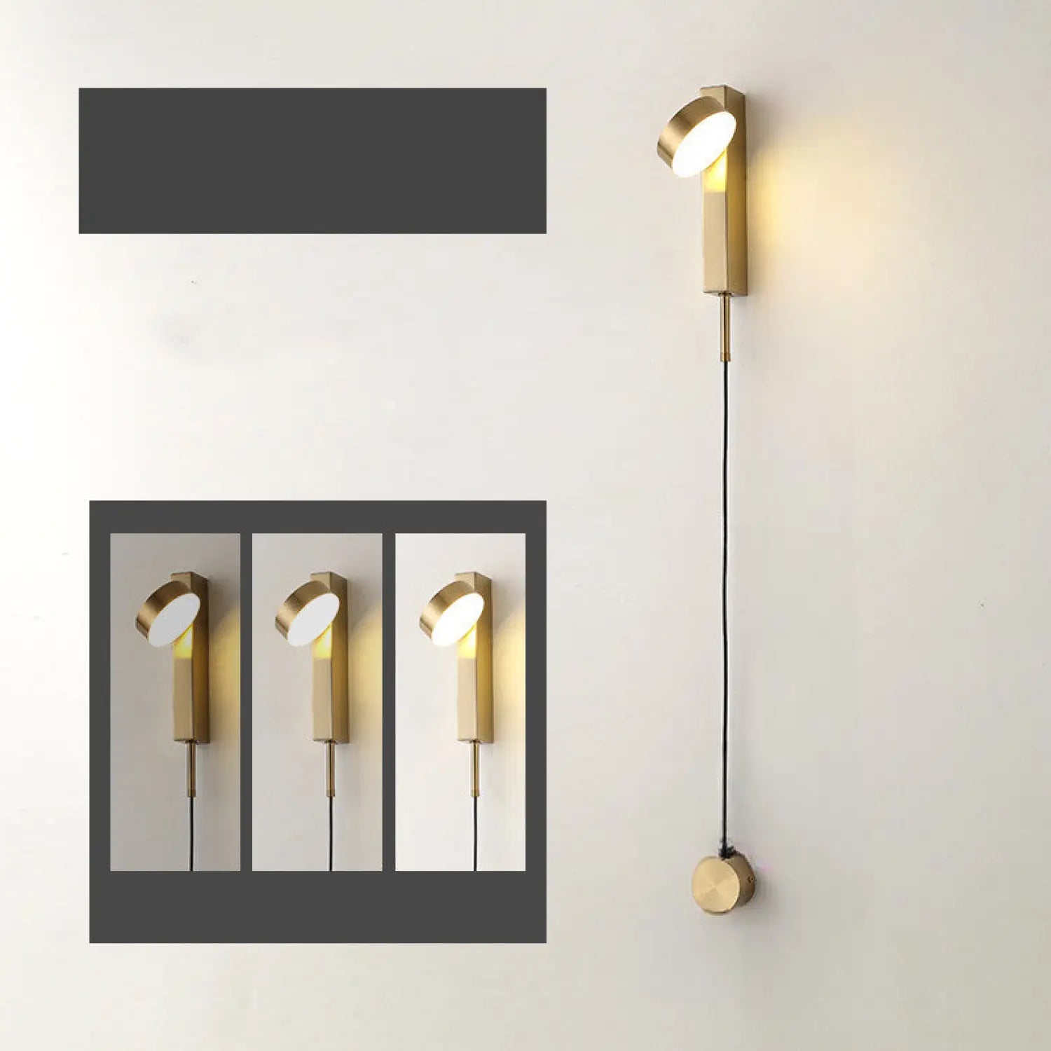 Stylish Wall Lamp for Bedroom with LED Rotating Design - Gold / Neutral light - Wall Mount Fixture