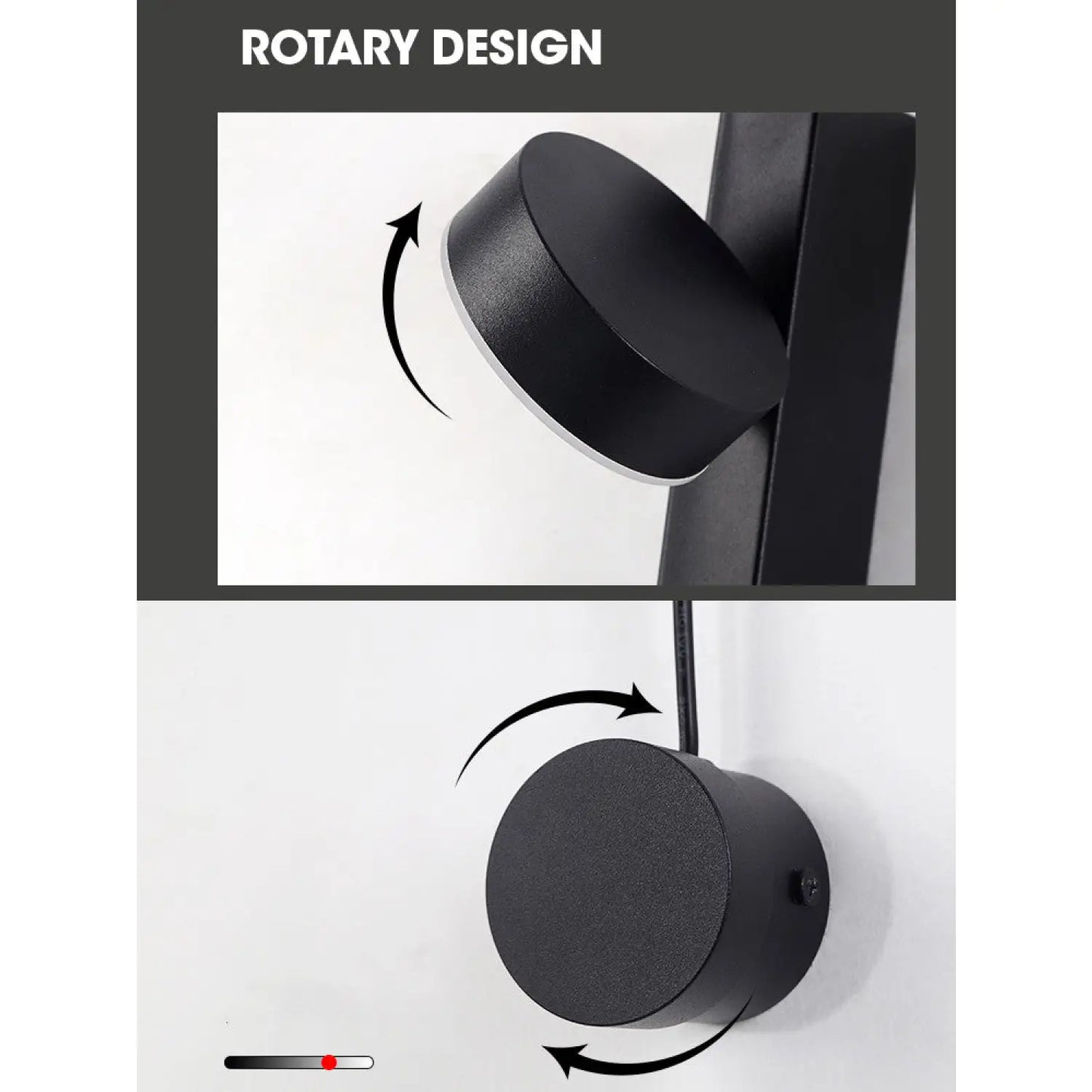 Stylish Wall Lamp for Bedroom with LED Rotating Design - Wall Mount Fixture