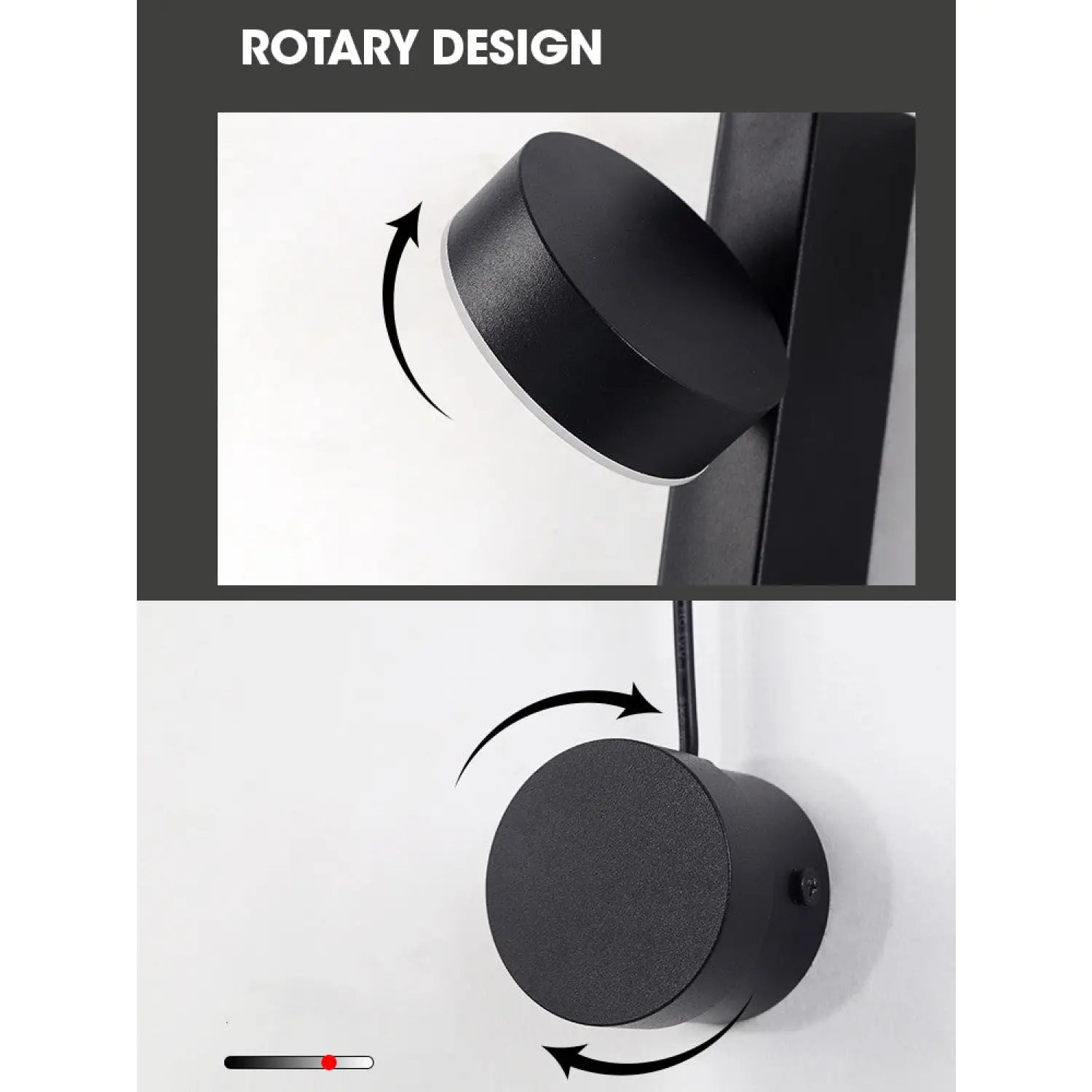 Stylish Wall Lamp for Bedroom with LED Rotating Design - Wall Mount Fixture