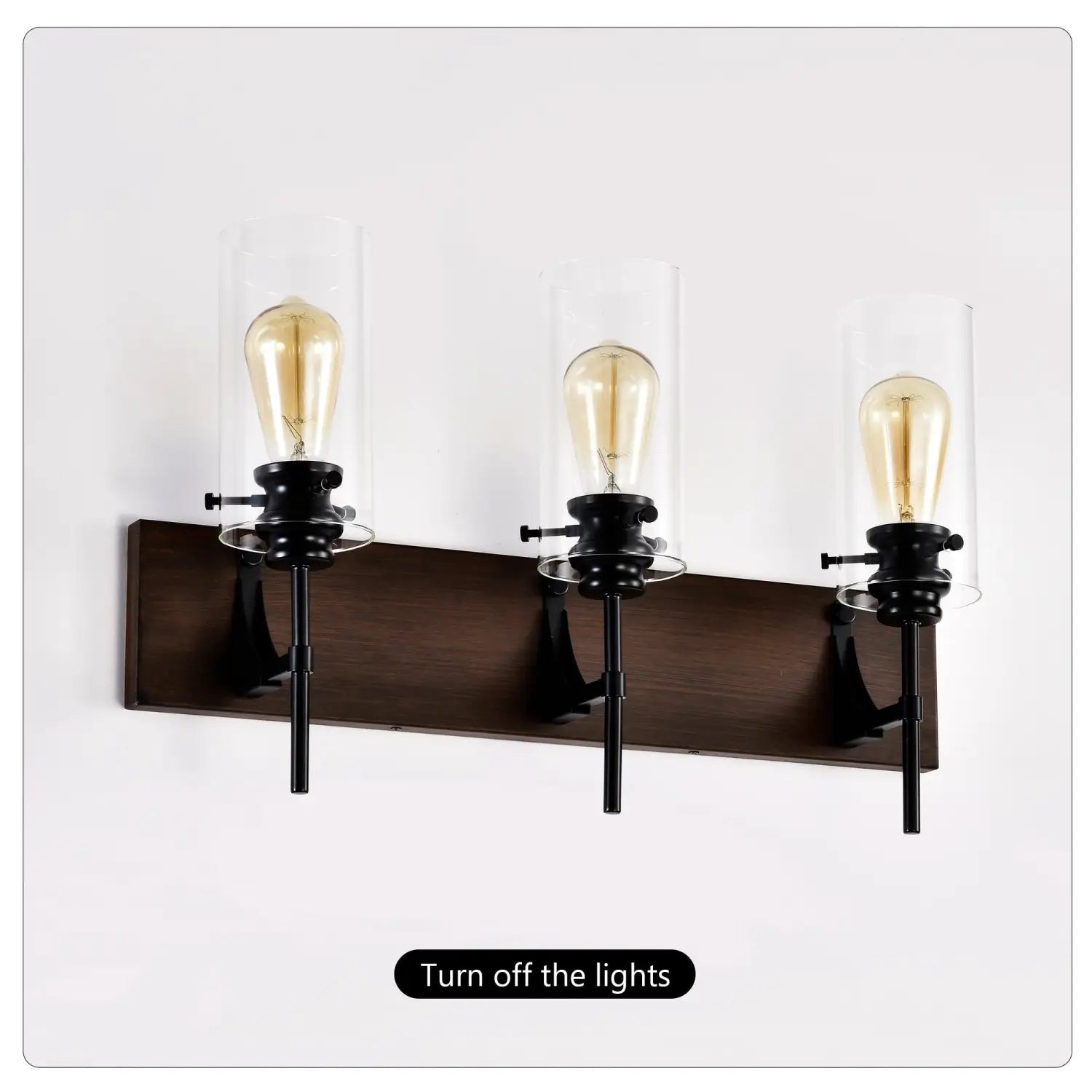 Stylish Wall Light Living Room with Elegant Black and Wood Finish - Matte Black - 12V Hanging Light