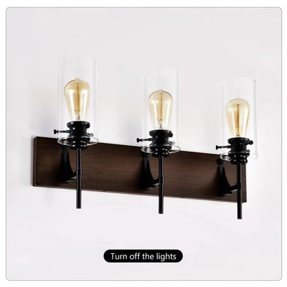 Stylish Wall Light Living Room with Elegant Black and Wood Finish - Matte Black - 12V Hanging Light