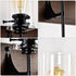 Stylish Wall Light Living Room with Elegant Black and Wood Finish - Matte Black - 12V Hanging Light