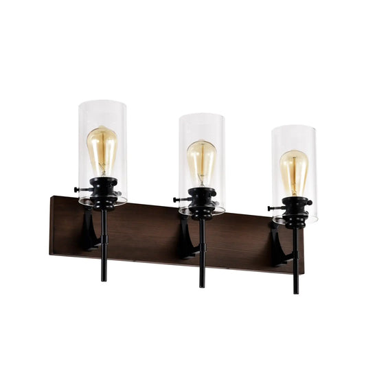 Stylish Wall Light Living Room with Elegant Black and Wood Finish - Matte Black - 12V Hanging Light