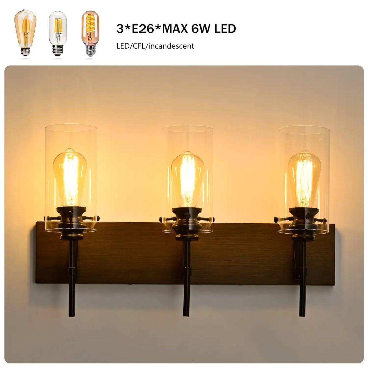 Stylish Wall Light Living Room with Elegant Black and Wood Finish - Matte Black - 12V Hanging Light
