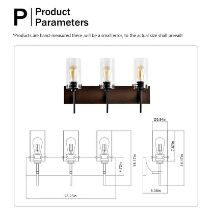 Stylish Wall Light Living Room with Elegant Black and Wood Finish - Matte Black - 12V Hanging Light