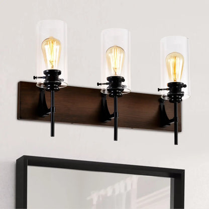 Stylish Wall Light Living Room with Elegant Black and Wood Finish - Matte Black - 12V Hanging Light