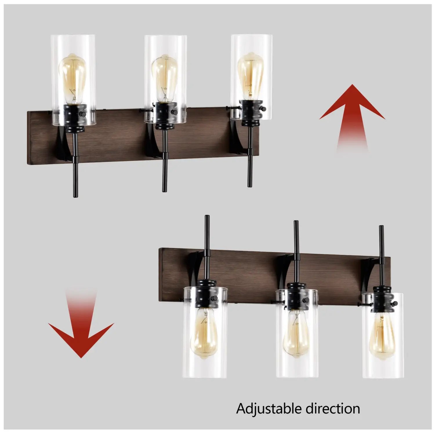 Stylish Wall Light Living Room with Elegant Black and Wood Finish - Matte Black - 12V Hanging Light