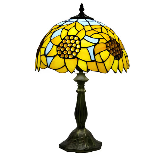 Sunflower Tiffany Glass Tabletop Lamp - No Bulb - Table Lamp