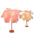 Table Feather Lamp Table with USB Battery Powered and Remote Control - Pink - Table Lamps