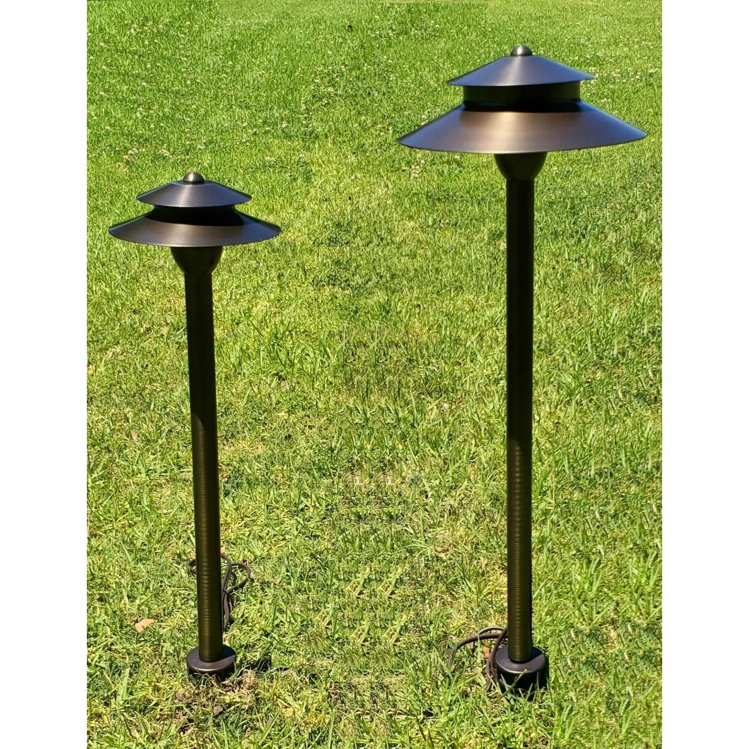 Tiered Mushroom Style Path Light Top - Path Light Fixture