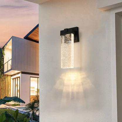 Transparent Crystal Wall Lights Fixtures with LED & Waterproof - Black - Wall Mount Fixture