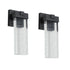 Transparent Crystal Wall Lights Fixtures with LED & Waterproof - Black - Wall Mount Fixture