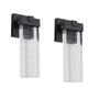 Transparent Crystal Wall Lights Fixtures with LED & Waterproof - Black - Wall Mount Fixture