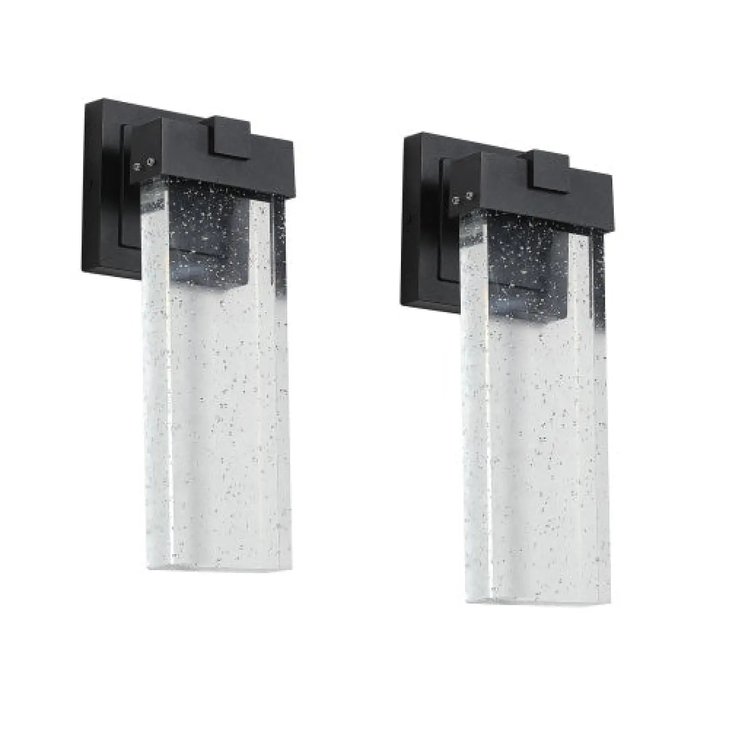 Transparent Crystal Wall Lights Fixtures with LED & Waterproof - Black - Wall Mount Fixture